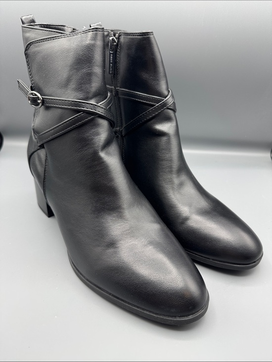 Anne Klein Shoes - Anne Klein Women's Moore Buckle Strappy Almond Toe Booties